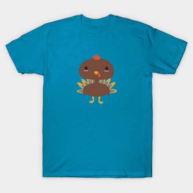 Kawaii turkey is happy to be your thanksgiving buddy T-Shirt by happinessinatee